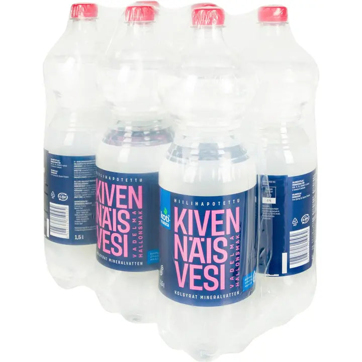 6 x Kotimaista Kivennäisvesi vadelma kevyesti hiilihapotettu 1,5l｜Kotimaista 6 x 国产覆盆子气泡水，轻度碳酸化 1,5l