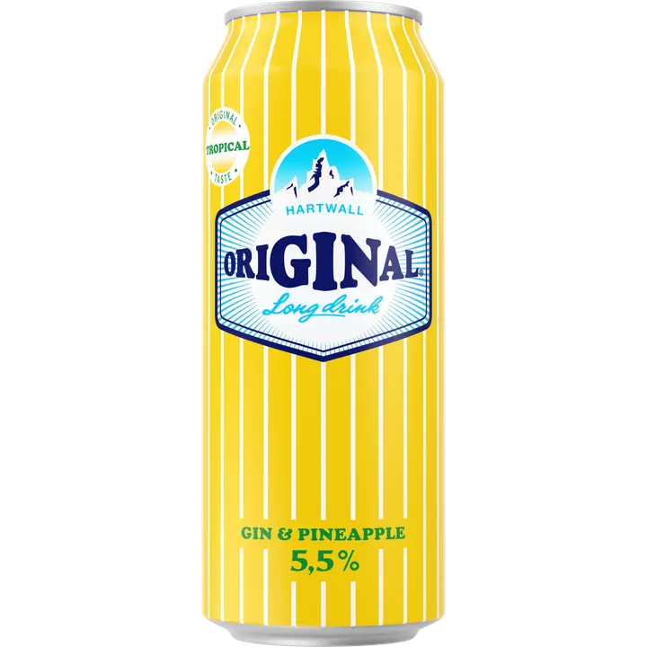 Hartwall Original Long Drink Pineapple 5,5% 0,5 l｜Hartwall Original Long Drink 菠萝 5.5% 0,5 l