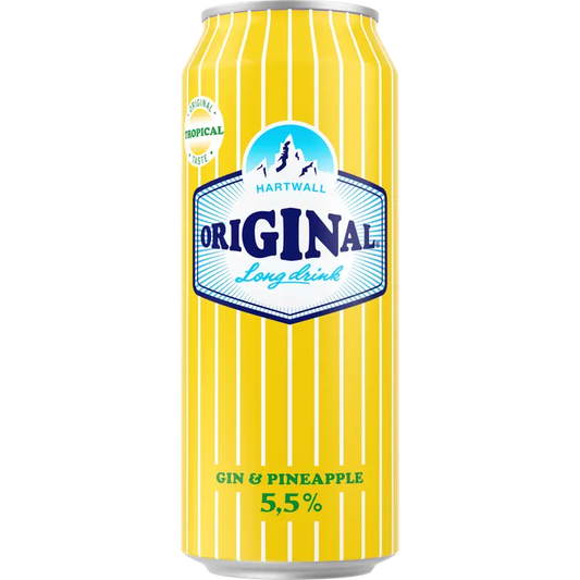 Hartwall Original Long Drink Pineapple 5,5% 0,5 l｜Hartwall Original Long Drink 菠萝 5.5% 0,5 l