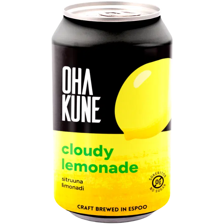 Ohakune Zero Cloudy Lemonade sokeriton virvoitusjuoma 330ml｜Ohakune 零浑浊柠檬水无糖软饮料 330ml