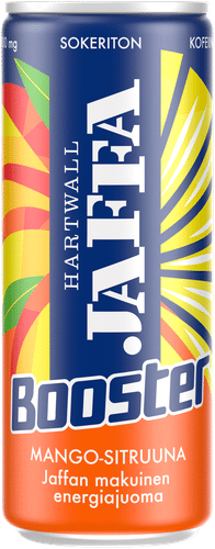 Jaffa Booster Mango-Sitruuna sokeriton energiajuoma 0,33 l