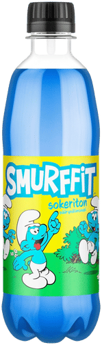 Smurffit 无糖汽水 塑料瓶 0,5 L｜Smurffit Sokeriton virvoitusjuoma muovipullo 0,5 L