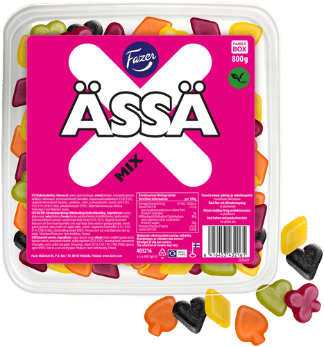 Fazer Ässä Mix散装糖果盒 800g｜Fazer Ässä Mix irtokarkkilaatikko 800g