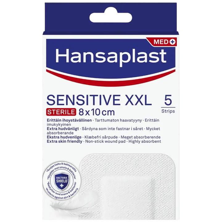 Hansaplast 5kpl Sensitive XXL 8x10cm -laastari-Hansaplast 5 片敏感 XXL 8x10 厘米贴片