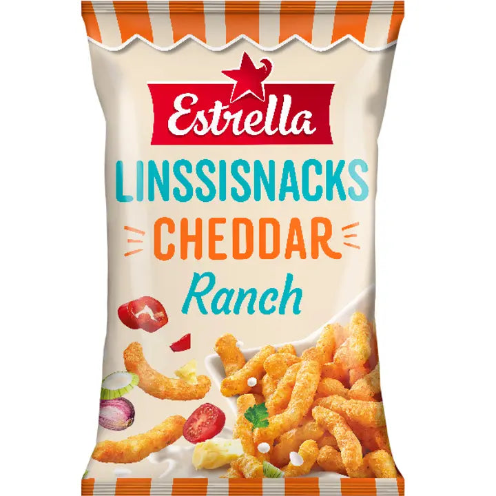 Estrella Linssisnacks Cheddar & Ranch 125g-Estrella 扁豆零食 切达干酪和牧场 125g