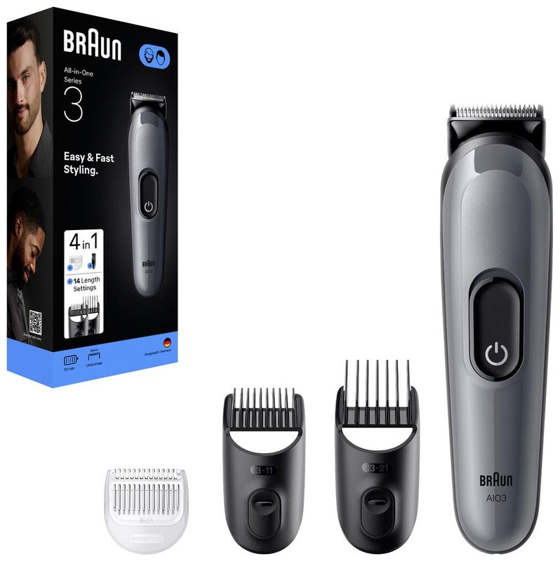 Braun 3系造型器 AIO 3500 月岩灰 多功能修剪器｜Braun Series 3 Styler AIO 3500 Moonstone Grey AIO Multitrimmeri