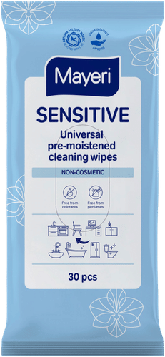 Mayeri Sensitive 预湿通用清洁湿巾 30片装