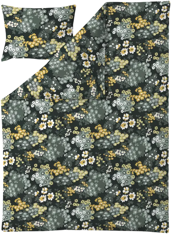 Finlayson 贝拉被套套装 150X210+50X60 绿黄色｜Finlayson pussilakanasetti Bella 150X210+50X60 vihreä-keltainen