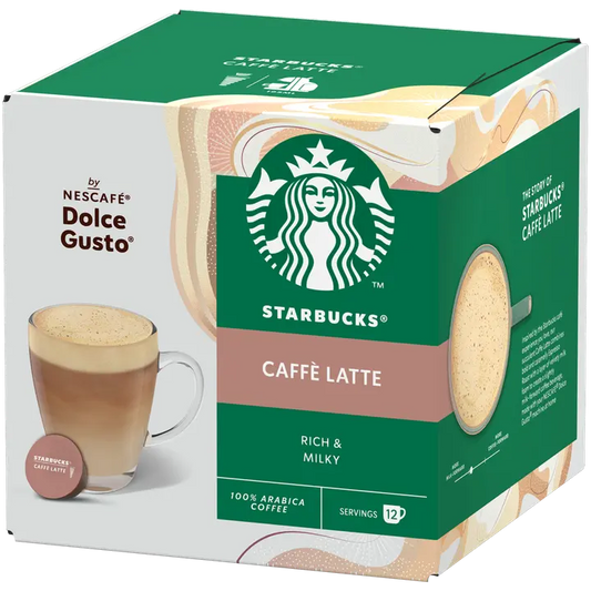 Starbucks 12 kaps/121.2g Caffe Latte maitokahvikapseli｜Starbucks 12 粒/121.2g Caffe Latte 牛奶咖啡胶囊