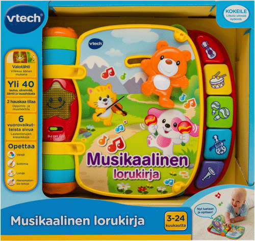 vtech 婴儿音乐童谣书 FI｜Vtech Baby musikaalinen lorukirja FI