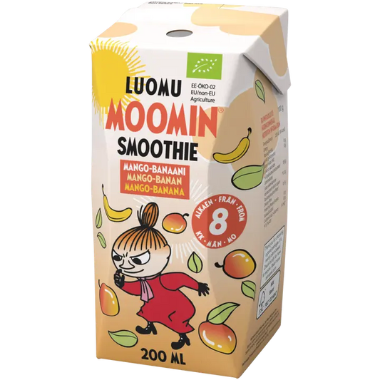 Moomin mango banaani smoothie luomu 200ml｜Moomin 有机芒果香蕉冰沙 200ml