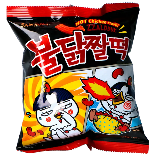 Samyang Hot Chicken Flavour Zzaldduk snack 120g-Samyang 热鸡肉味 Zzalduk 小吃 120g