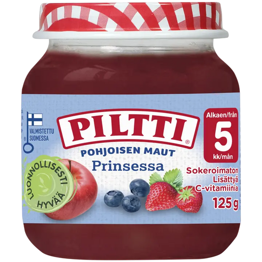 PILTTI Pohjoisen maut 125g Prinsessa marjasose 5kk｜Piltti 北方口味 125g 公主浆果泥 5 个月