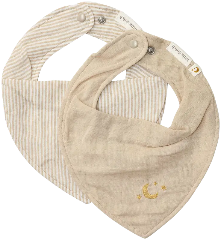 Little Dutch 婴儿口水巾2条装 纯柔米色｜Little Dutch vauvan kuolaliinat 2kpl Pure Soft Beige