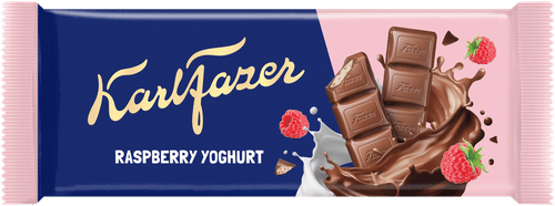 Karl Fazer 树莓酸奶巧克力板 100 g｜Karl Fazer vadelmajogurtti levy 100 g