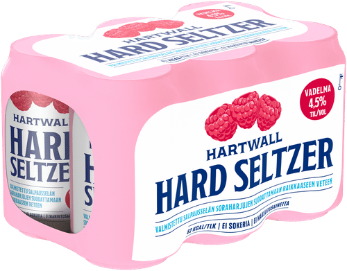 Hartwall Hard Seltzer 6 x Hartwall 硬苏打酒 覆盆子 4.5% 0,33 l