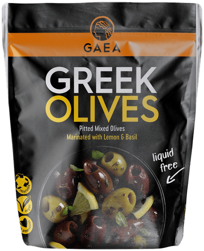 Gaea Oliivilajitelma kivetön basilika-sitruunamarinadi 150g