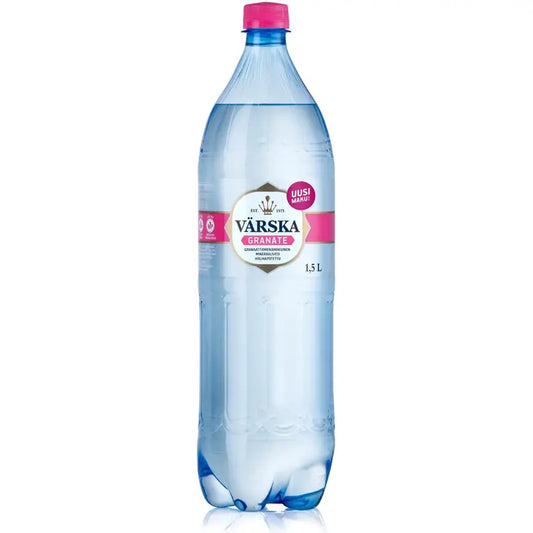 Värska Granate, granaattiomenan makuinen mineraalivesi, hiilihapollinen 1,5L PET｜Värska Granate 石榴味矿泉水 碳酸 1.5L PET
