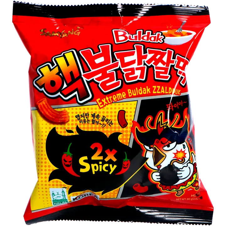 Samyang Zzaldduk Extreme Buldak snack 80g-Samyang Zzalduk Extreme Buldak 小吃 80g