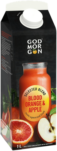 God Morgon Selected Blend Veriappelsiini-omena täysmehu appelsiinihedelmälihalla 1 L｜God Morgon 精选混合血橙苹果全汁与橙果肉 1 L