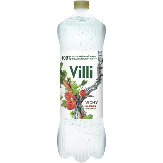 Villi Vichy mansikka-raparperi 1,5l｜Villi 维希草莓大黄 1,5l
