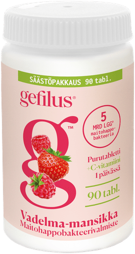 Gefilus 覆盆子乳酸菌维生素C咀嚼片 90片 膳食补充剂