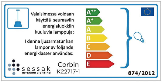 SESSAK 吊灯 Corbin 29厘米 哑光黑