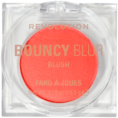 Makeup Revolution 弹力模糊腮红 脸颊唇部两用 5.5g 珊瑚爆闪｜Makeup Revolution bouncy blur blush cheek+lip poski ja huulimeikkivoide 5,5g coral blur burst