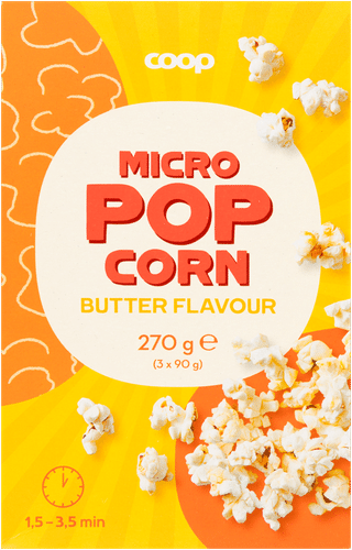 Coop 黄油味微波爆米花 3包装 270 g｜Coop voinmakuinen mikropopcorn 3-pack 270 g