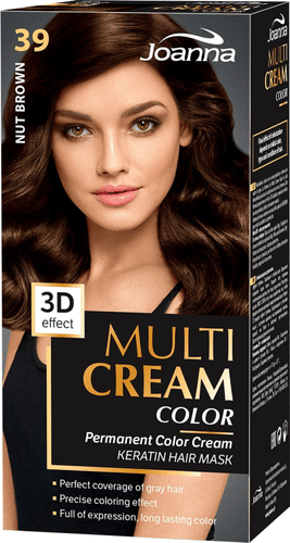 Joanna Multi Cream 染发剂 39 坚果棕 永久｜Joanna Multi Cream hiusväri 39 Nut brown permanent