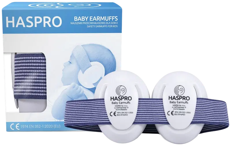 Haspro 婴儿耳罩 0-3岁 蓝色｜Haspro Baby vauvan kuulosuojaimet 0-3 v sininen