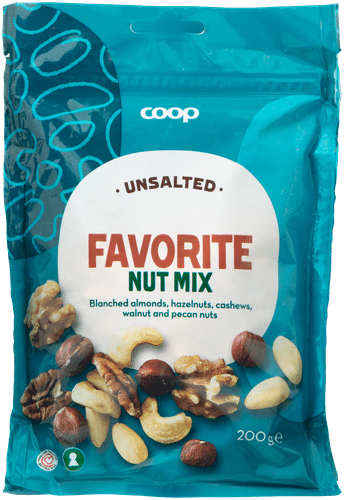 Coop 优选坚果混合200克（无盐）｜Coop Favorite nut mix pähkinäsekoitus 200g suolaamaton