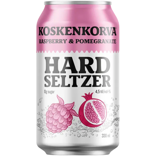 Koskenkorva Hard Seltzer Raspberry-Pomegranate 4,5 33cl CAN｜Koskenkorva 硬苏打水覆盆子石榴 4.5 33cl 罐装