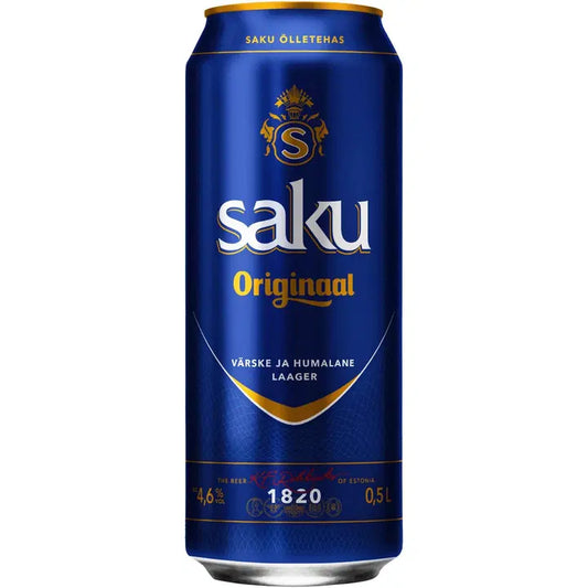 Saku lager olut 4,6 til-% tölkki 0,5 L｜Saku 淡饮品 4.6 体积% 罐装 0,5 L