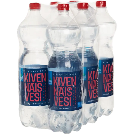 6 x Kotimaista Kivennäisvesi karpalo kevyesti hiilihapotettu 1,5l｜Kotimaista 6 x 国产矿泉水蔓越莓轻度碳酸 1,5l