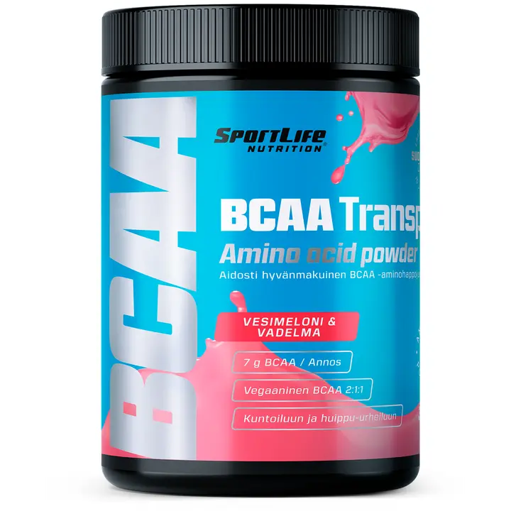 SportLife Nutrition BCAA Transport 300g vesimeloni-vadelma Treenin aikana nautittava aminohappojuoma-Sportlife Nutrition BCAA Transport 300g 西瓜覆盆子 训练期间饮用的氨基酸饮料