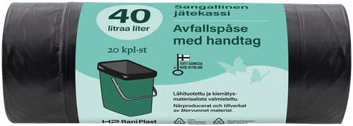 HP Rani Plast AB 40升带提手垃圾袋 20 kpl