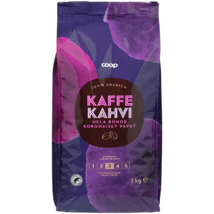 Coop kahvipapu tumma paahto 1 kg｜Coop 咖啡豆深度烘焙 1 kg