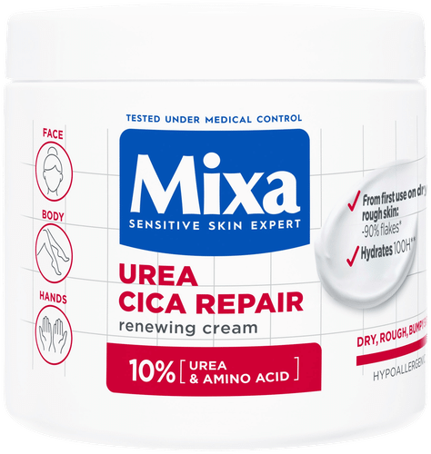 Mixa 尿素Cica修复焕新霜（适合干燥粗糙肌肤） 400ml