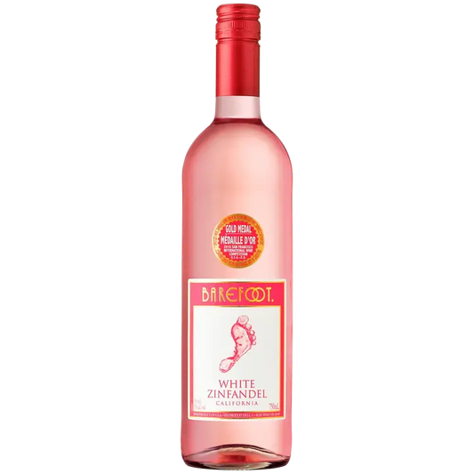 Barefoot White Zinfandel roseviini 8 til- % 0,75 l plo｜Barefoot 白仙粉黛玫瑰饮品 8 体积 % 0.75 升 plo