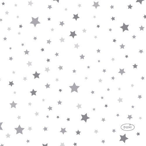 Duni Silver Stardust餐巾纸 24x24cm 三层 20kpl