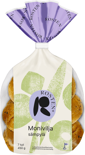 Rosten Moniviljasämpylä 7 kpl 450 g｜Rosten 杂粮小圆面包 7个 450 g