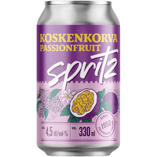 Koskenkorva Spiritz Passionfruit 4,5% 33cl CAN｜Koskenkorva Spiritz 百香果 4.5% 33cl 罐装