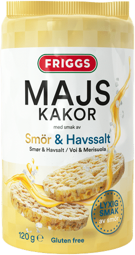 Friggs  Gluteeniton Maissikakku Voi & Merisuola 120g｜Friggs 无麸质黄油海盐玉米饼 120g