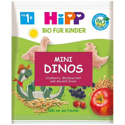 HiPP 30g Mini Dinos Luomuviljanaksuja 1+｜HiPP 30g Mini Dinos 有机谷物零食 1+