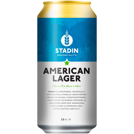 Stadin Panimo Oy Stadin American Lager 5,3% 0,44l｜Stadin Panimo Oy Stadin 美国拉格饮品 5.3% 0,44l