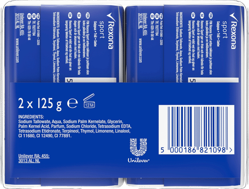 Rexona 运动皂块 2x125g