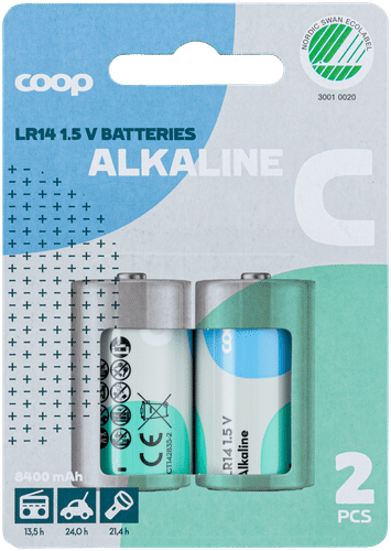 Coop 碱性电池 C/LR14/1.5V 2件