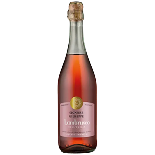 Signore Giuseppe Lambrusco roseeviini 8 til-% 0,75 l plo｜Signore Giuseppe Lambrusco 桃红葡萄饮料 8 vol% 0.75 l plo