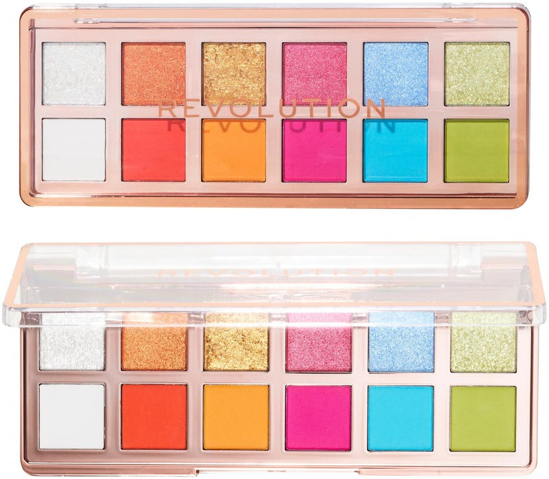 Makeup Revolution 活力亮彩眼影组合12色｜Makeup Revolution The Vibrant Icon Brights luomivärilajitelma 12 sävyä
